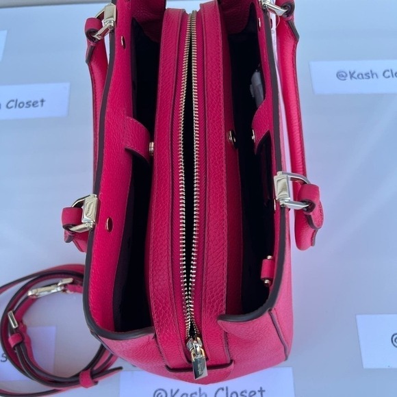 Kate Spade satchel purse leila medium triple compartment Bright Rose - Picture 8 of 12